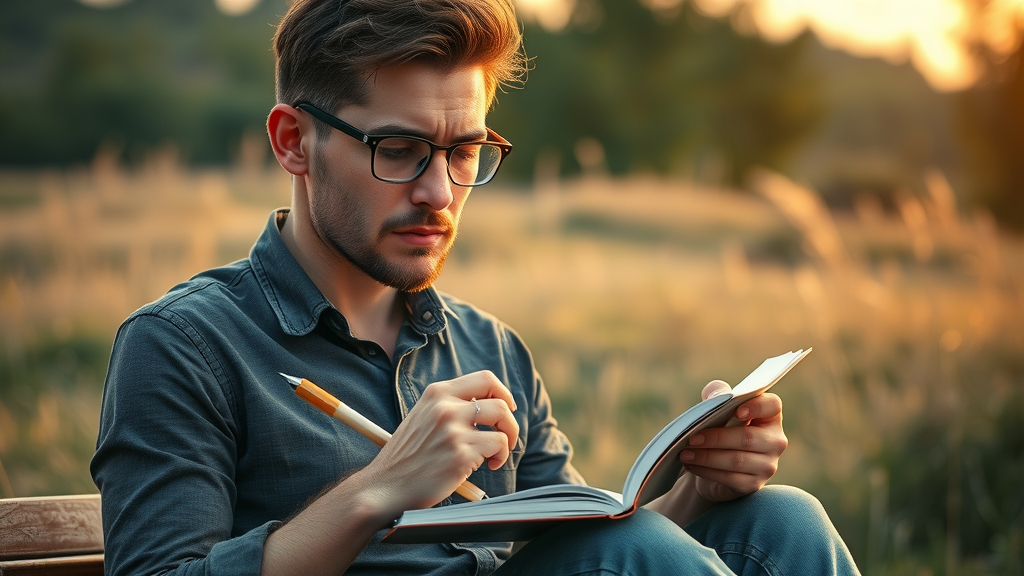 creative writer brainstorming ideas for a personal blog